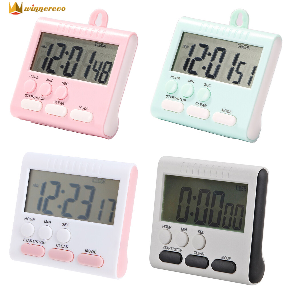 Magnetic Large LCD Digital Kitchen Timer Alarm Count Up Down Clock 24 Hours ราคา 58 บาท*ส่งฟรี