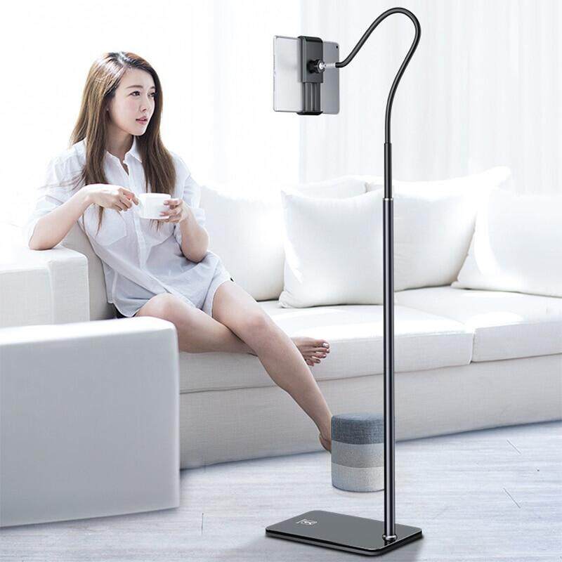 Giá Đỡ Sàn Có Thể Điều Chỉnh 135Cm Máy Chạy Bộ Giường 4.6-12.9 Inch Máy Tính Bảng Giá Đỡ Điện Thoại Mount Cổ Ngỗng Linh Hoạt Đế Ổn Định Cho Ipad Pro