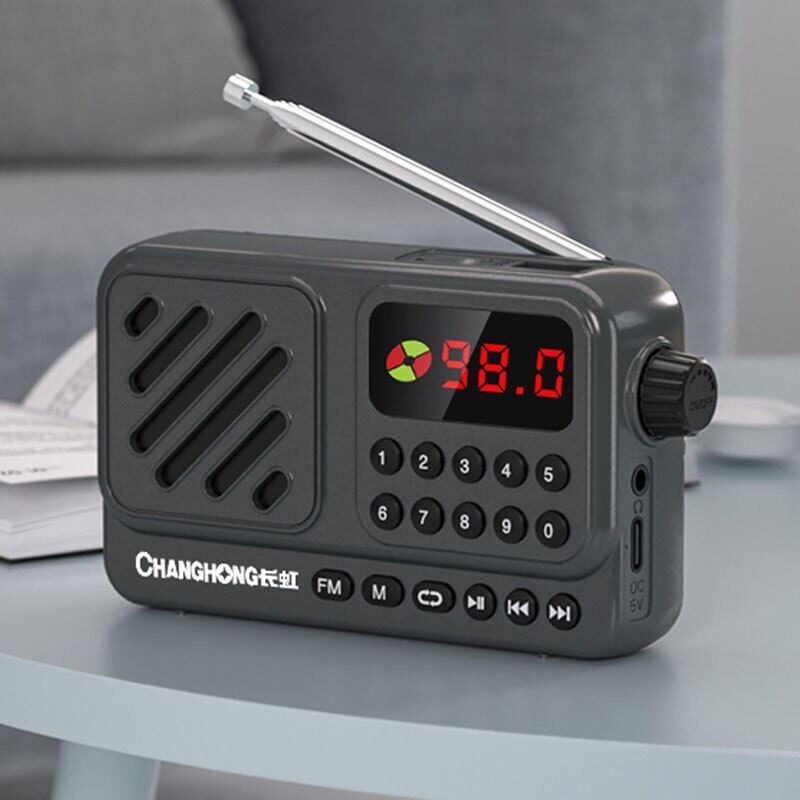 Portable Mini Radio Receiver Wireless Bluetooth Speaker Digital FM Radio Rechargeable Sound Box Bluetooth-Compatible USB TF MP3