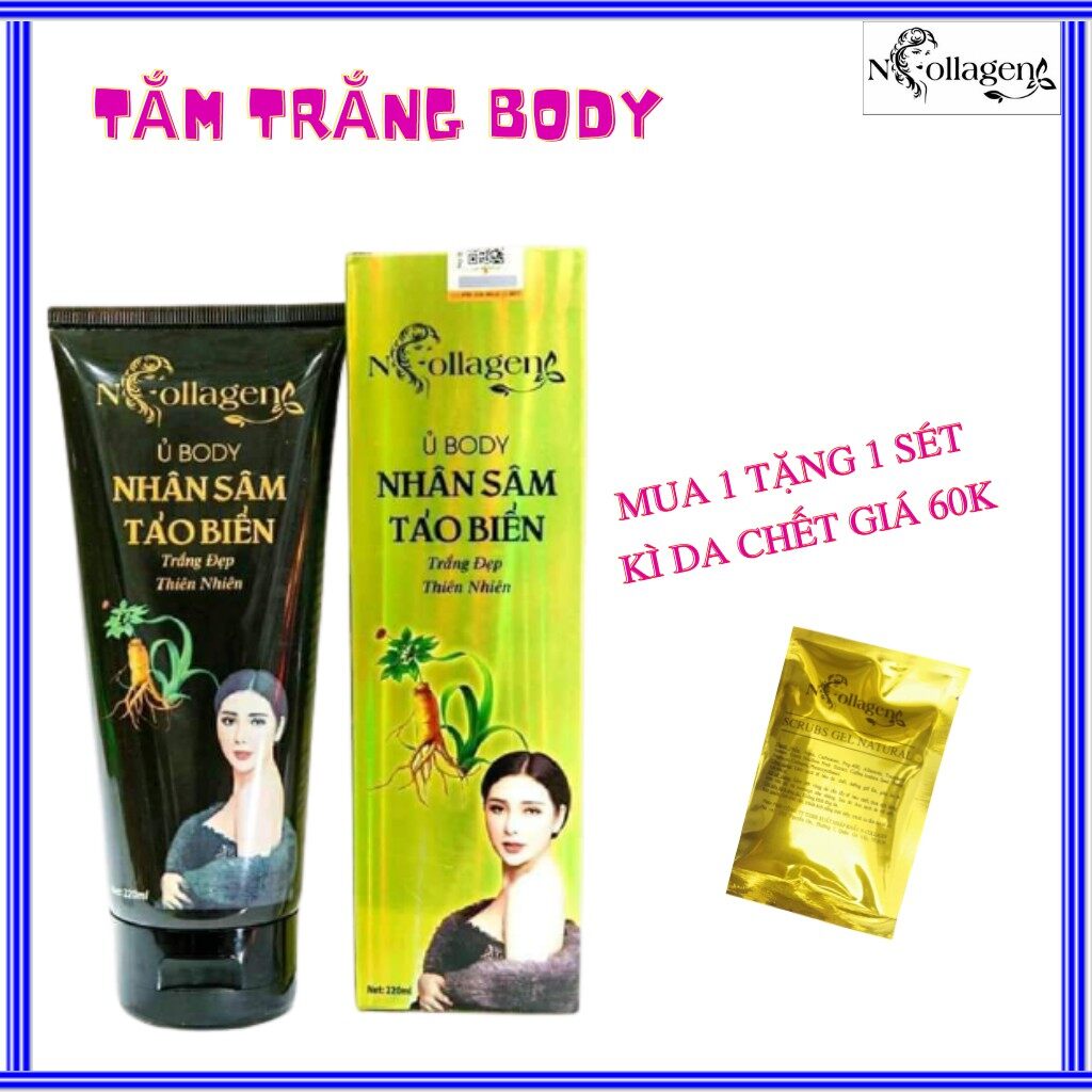 Ủ trắng body nhân sâm tảo biển n.collagen .