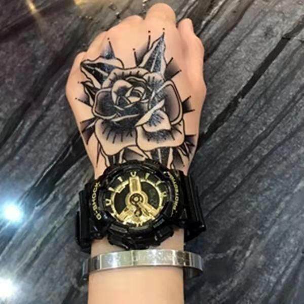 Miếng Dán Hình Xăm Tạm Thời Ở Mặt Sau Bàn Tay Hình Hoa Hồng Chống Thấm Nước Che Lâu Sẹo Thời Trang Cá Tính