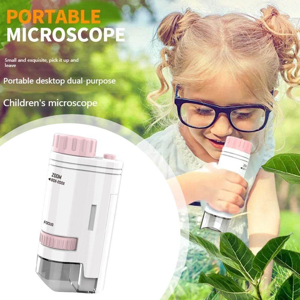 Pocket Microscope 80X-200X Zoom Microscope For Kids Stemscope Microscope
