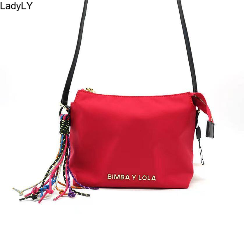 BIMBA Y LOLA Spain Brand Nylon Crossbody Bag Women Luxury Handbags  Waterproof Bag Bolsas Para