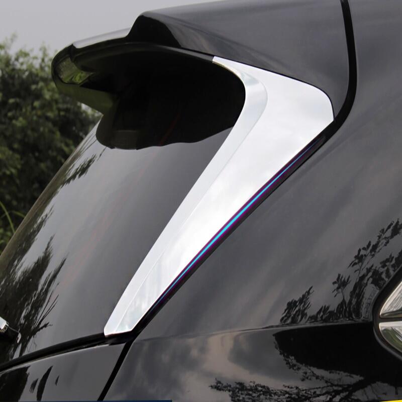 For Toyota Highlander Kluger Chrome Rear Window Side Spoiler Wing Trim Bevel Pillar Post Molding