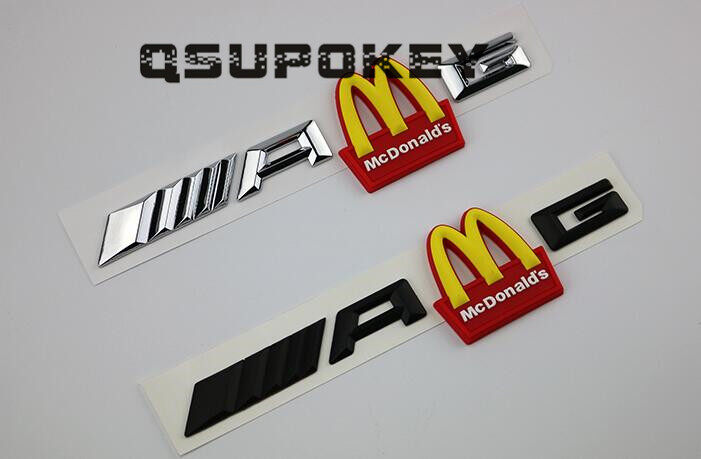 Logo đuôi sau xe hơi cá tính logo đuôi sau mcdonald logo vòm vàng sửa đổi amg miếng dán xe hơi chữ trang trí