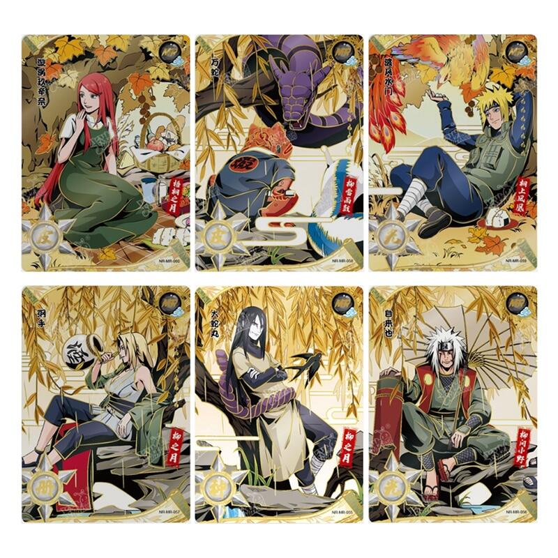 Anime NARUTO Uzumaki Naruto MR Card Kakashi Cartoon Characters Bronzing Rare Collection Cards Toys Christmas Birthday Gifts