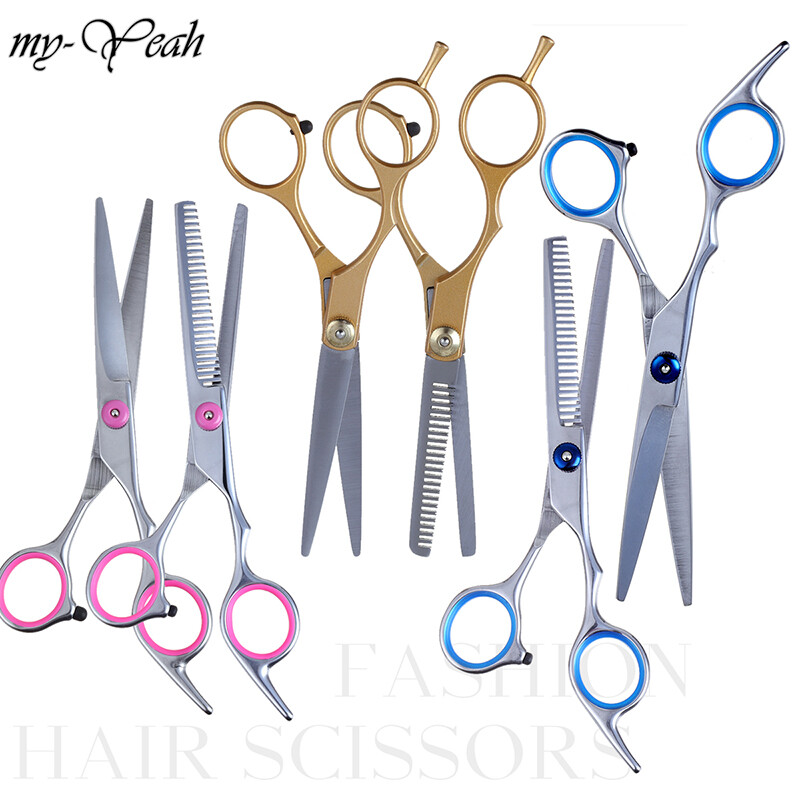 Myyeah kéo cắt tỉa tóc chuyên nghiệp bằng thép không gỉ 6.0 inch cho thợ cắt tóc kéo tỉa thưa, bộ làm tóc
