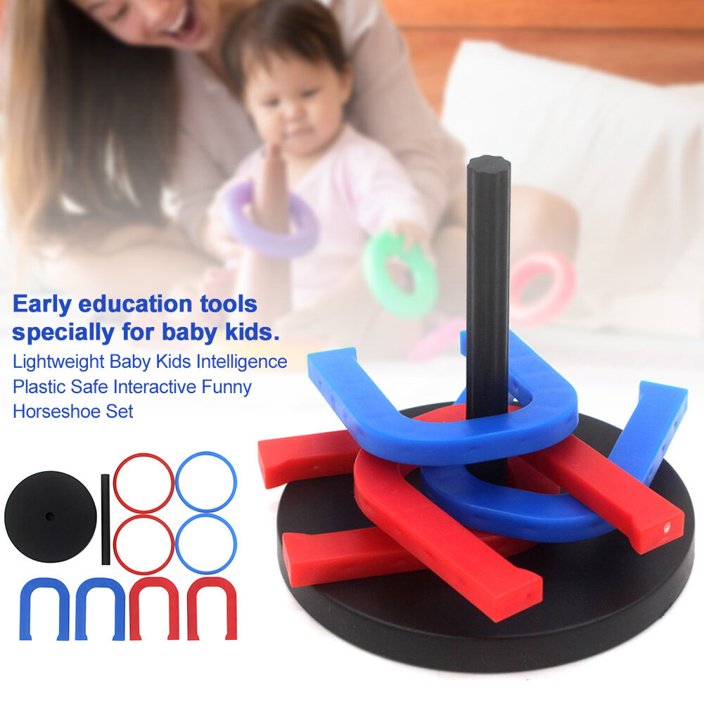 Bộ Móng Ngựa Tương Tác Vui Nhộn Giáo Dục Sớm Ngoài Trời Đơn Giản An Toàn Thông Minh Bền Chắc Bằng Nhựa Nhiều Màu Sắc Cho Trẻ Em