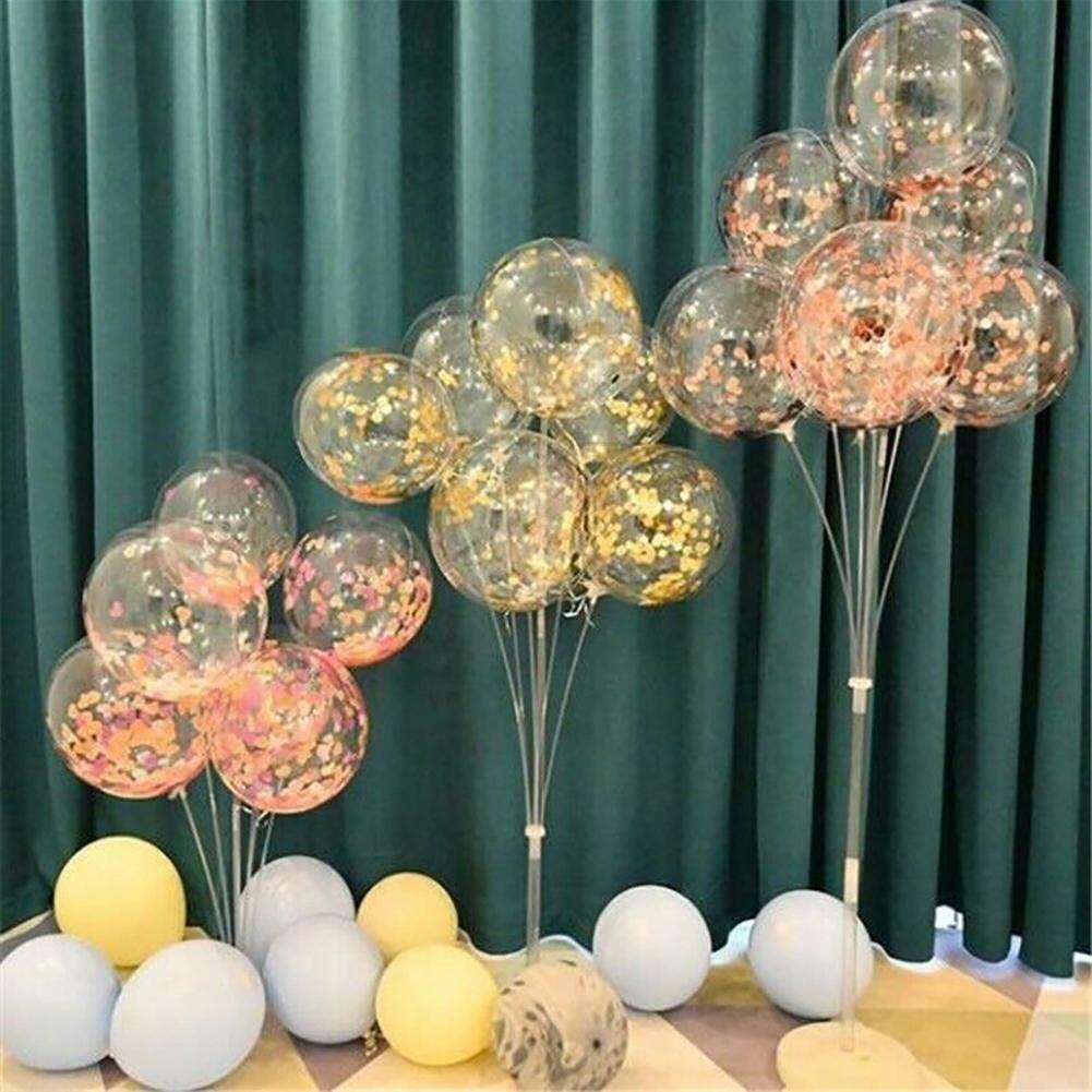 Microgood Giá Đỡ Cột Trưng Bày Bóng Bay 8 Ống Đồ Trang Trí Sinh Nhật Đám Cưới Tiệc Mừng Em Bé