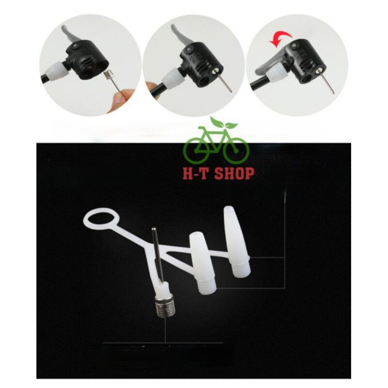 Set đầu bơm hơi đa năng 3 vòi