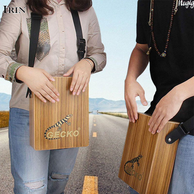 Wooden Cajon Portable Travel Hand Drum With Strap Buckle Professional