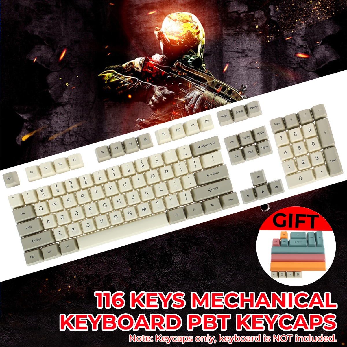 Generic 116 Keys PBT Mechanical Keyboard Keycap OEM Height Sublimation ...