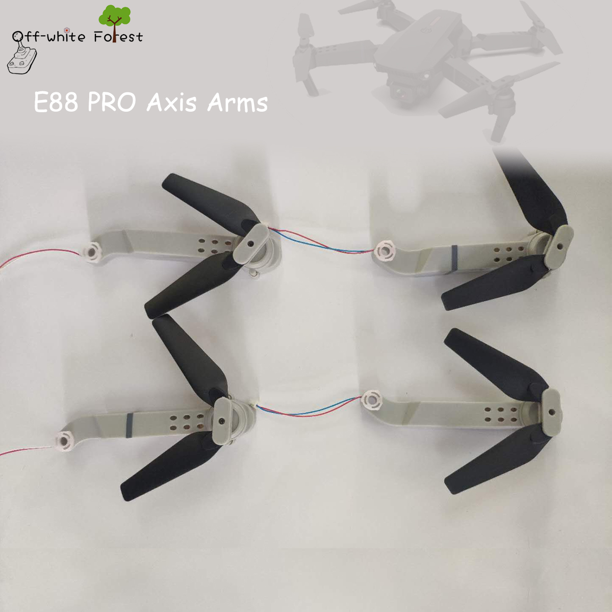 4pcs e88 pro rc bay không người lái, phụ tùng thay thế cánh tay trục với động cơ & cánh quạt