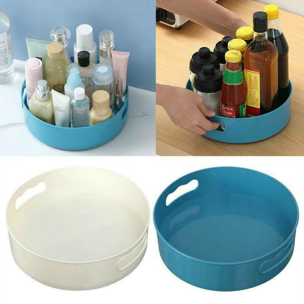360 Degree Storage Rack Tray Rotating Holder Organizer Kitchen 360 Degree Round Spice Turntable