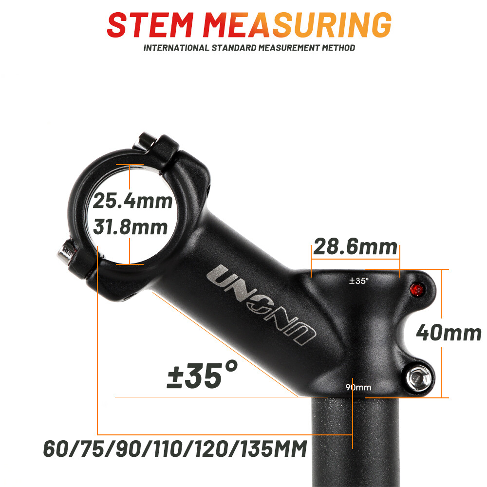 Degree Bicycle Stem Measurements UNO Stem Mountain Bike Stem MTB