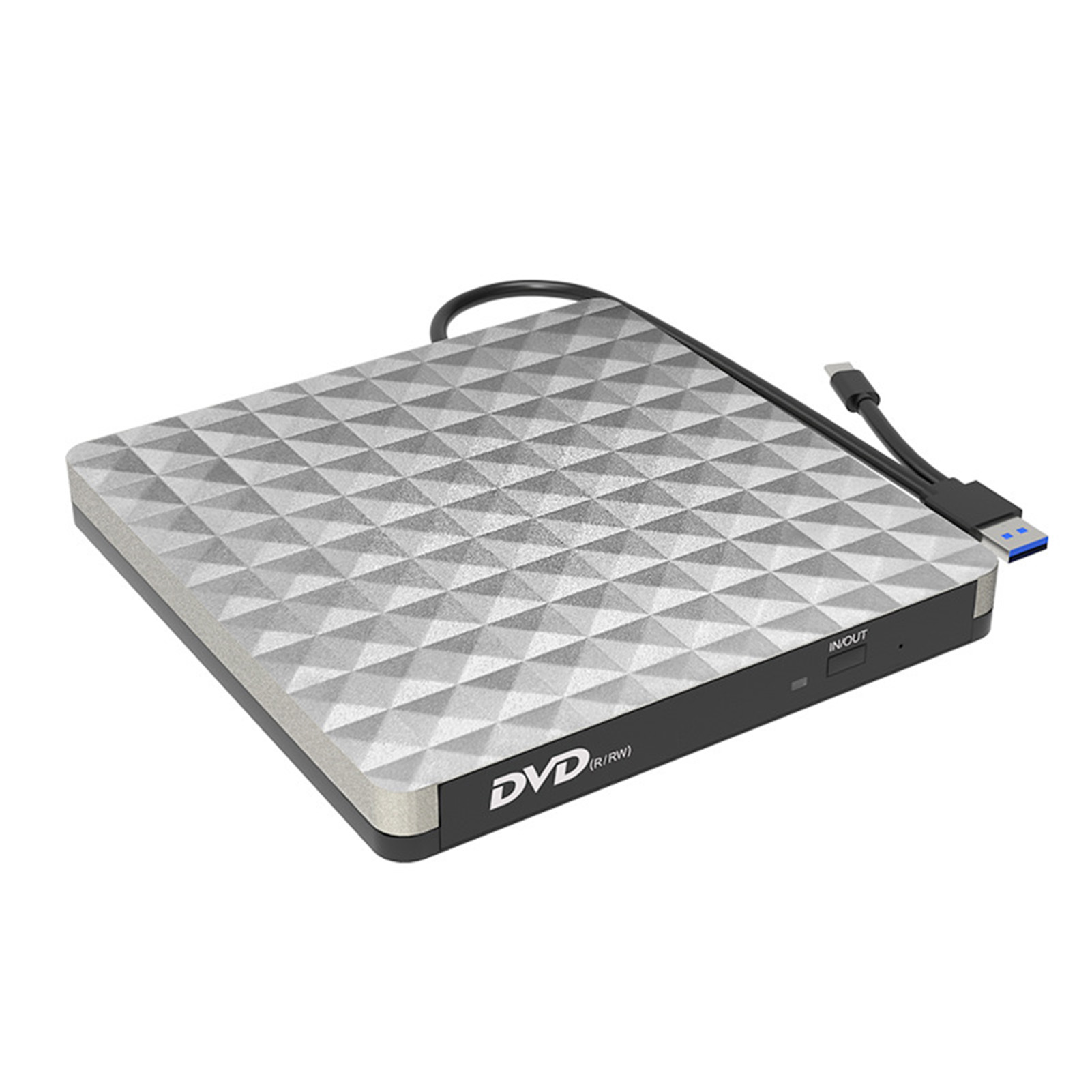 Baicai ổ đĩa gắn ngoài cho nhà bếp ổ đĩa quang usb 3.0 type-c dvd chống rung chuyển nhanh không có ổ đĩa tốc độ đọc cao giao diện kép phụ kiện máy tính ổ ghi dvd đáng tin cậy
