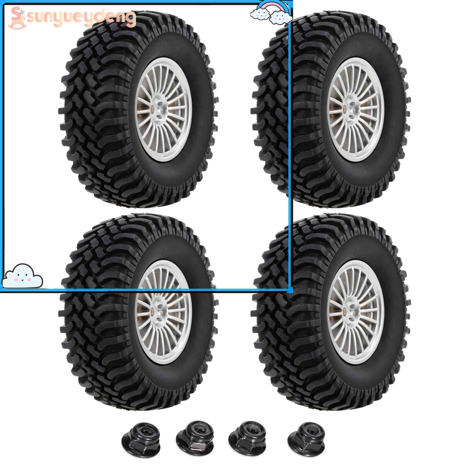 4x 1.9 inch Beadlock Wheel Rims Tire for 1/10 Axial Hsp Redcat RC Buggy Car New✨ ราคา 334 บาท*ส่งฟรี