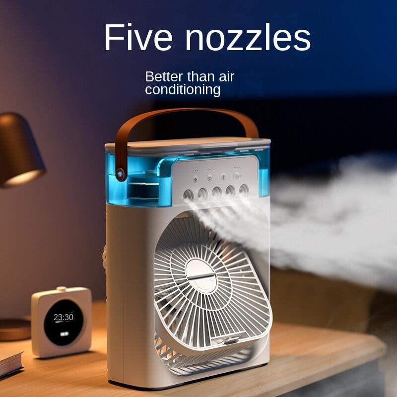 Đa Chức Năng phun nước Mist Fan Quạt hơi nước Fan USB Quạt điện Xách Tay Quạt tạo ẩm Quạt điều hòa không khí Đối với Trang Chủ
