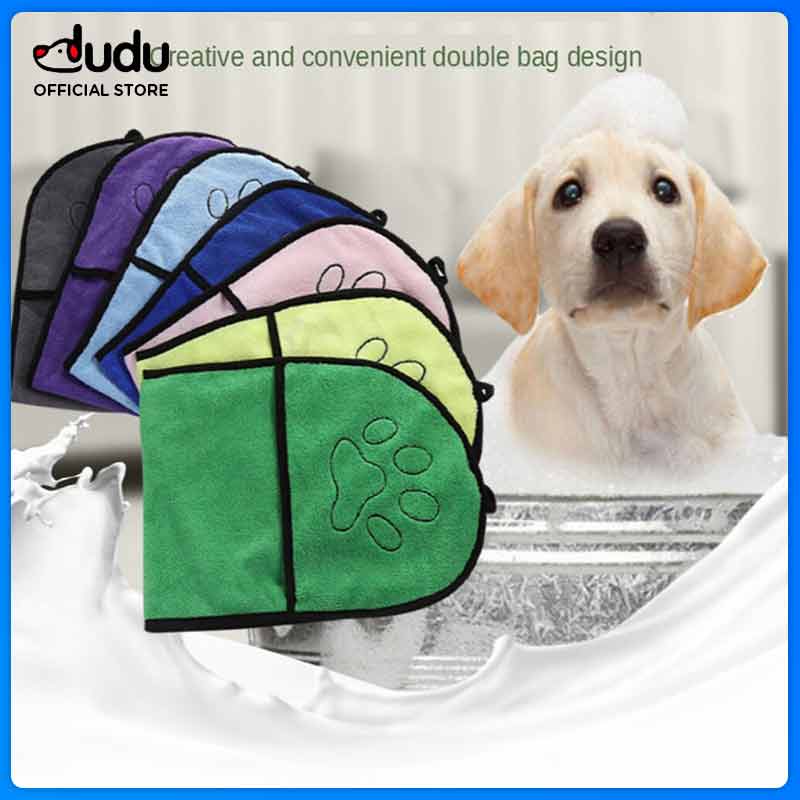 Dudu chăn sấy khô khăn cho thú cưng sợi nhỏ thấm nước mạnh khăn cho thú cưng cho mèo mèo con chó cún con khăn tắm cho thú cưng