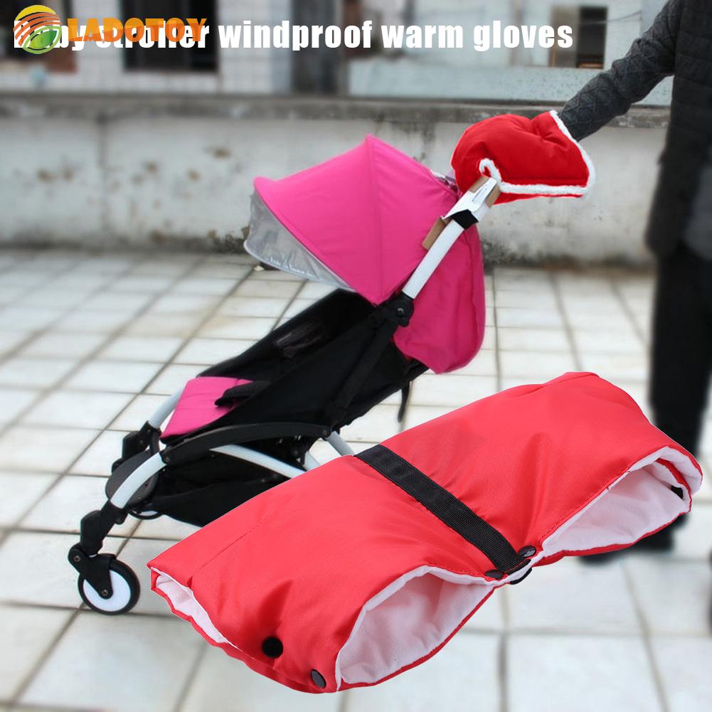 Red Infant Stroller Gloves Red Winter Warm Baby Push Chair Waterproof Pram Supplies
