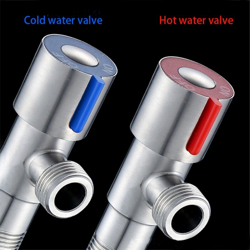 Van Góc Nước Nóng Và Lạnh Bằng Thép Không Gỉ Cho Vòi Điều Chỉnh Lưu Lượng Phòng Tắm Gia Đình Bộ Điều Khiển Nước Nóng Lạnh