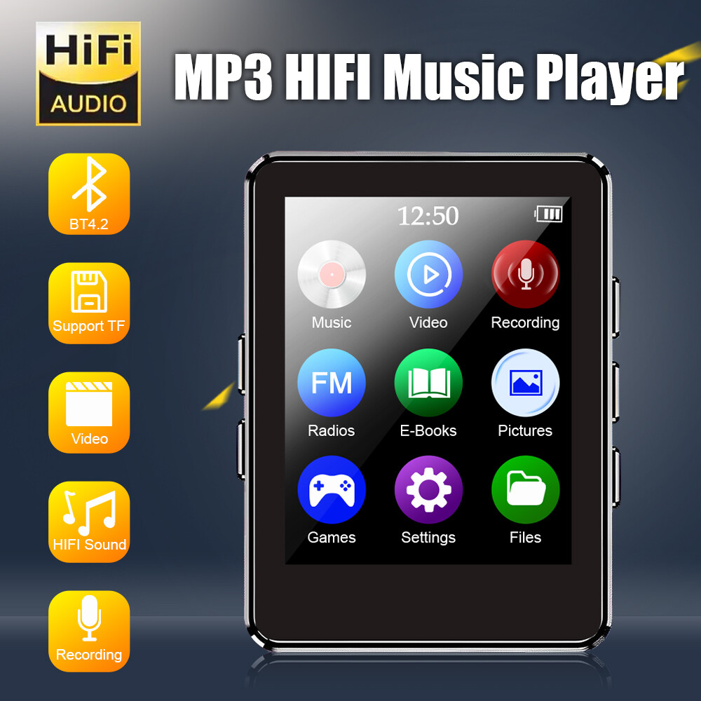 Máy nghe nhạc mp3 màn hình cảm ứng bluetooth 4.2 kèm loa hifi lossless mp3 fm radio ghi âm máy nghe nhạc mp3