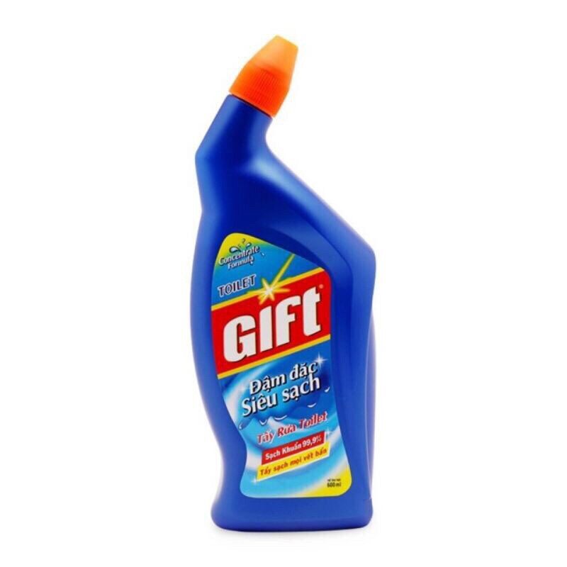 Nước tẩy bồn cầu toilet nhà vệ sinh gift đậm đặc chai 900ml và 600ml