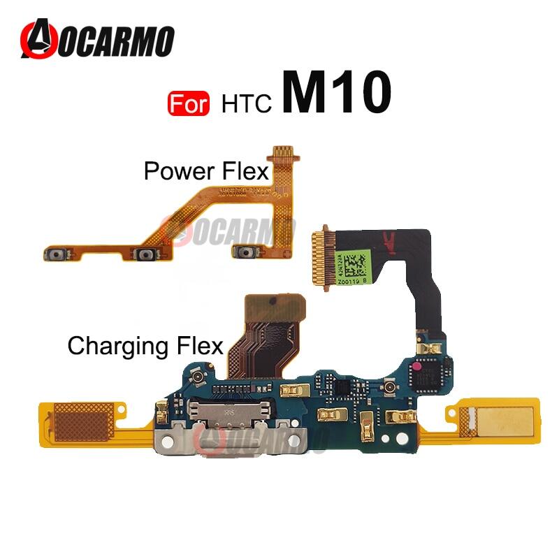 Cho htc 10 m10 m10 evo cổng đế sạc nhanh usb với micphone và nút nguồn flex sửa chữa bộ phận thay thế