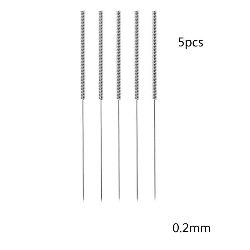 5PCS 3D เครื่องพิมพ์ชิ้นสแตนเลสโลหะทำความสะอาดหัวฉีดดอกสว่านหัวเข็มบิต0.2Mm-1Mm สำหรับ V6 J-Head Hotend หัวฉีด