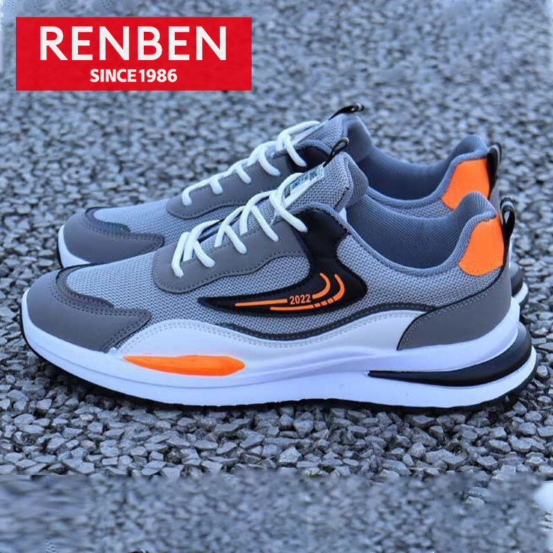  RENBEN Men's shoes 2022 new casual sneaker breathable mesh hollow out men's casual shoes low top shoes 
