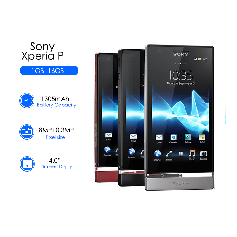 Sonys Xperias P LT22 LT22i Mobile Phones Original Unlocked 4.0 Inch 6GB ROM 8MP Camera WIFI Phones ราคา 1,684 บาท*ส่งฟรี