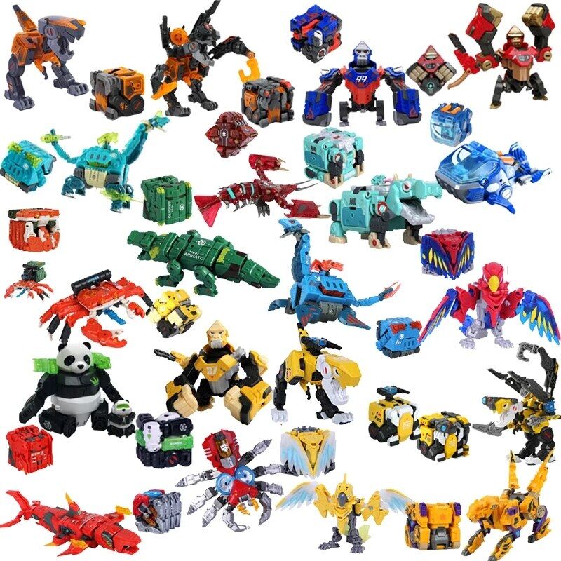 52 đồ chơi beastbox robot biến hình khủng long gấu trúc cá mập tê giác mô hình hành động mô hình khối động vật biến hình làm quà tặng cho trẻ em