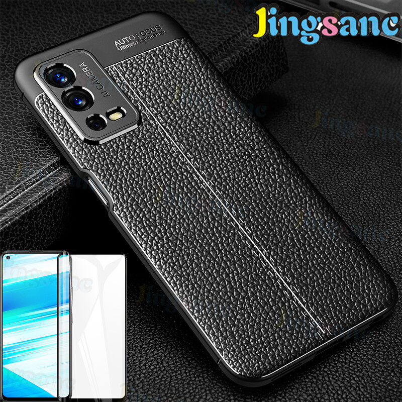 Jingsanc Ốp Điện Thoại Cho OPPO A55 [Miễn Phí Che Phủ Toàn Bộ Kính Cường Lực] Ốp Silicon Mềm Bằng Da Sang Trọng Ốp Lưng Chống Sốc Công Sở