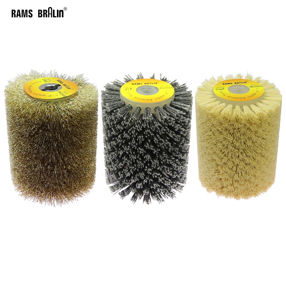 Bàn chải bánh xe đánh bóng 100x120x13mm cho máy mài bánh xe 9741 dụng cụ mài mòn chế biến gỗ