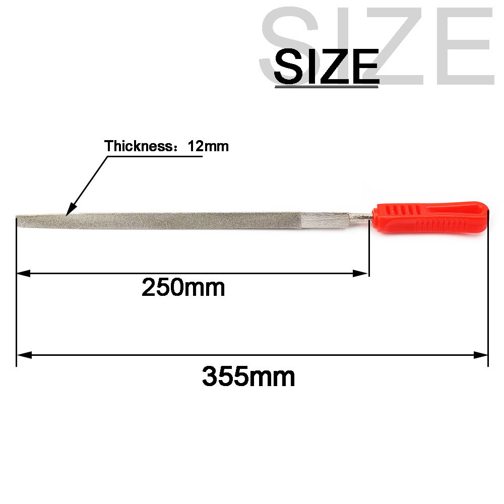 Bai wen bộ dũa kim cương mini 250mm 10 inch dụng cụ tiện dụng cho đồ thủ công bằng gốm, dũa tam giác, dũa nửa tròn, dũa phẳng, dũa tròn