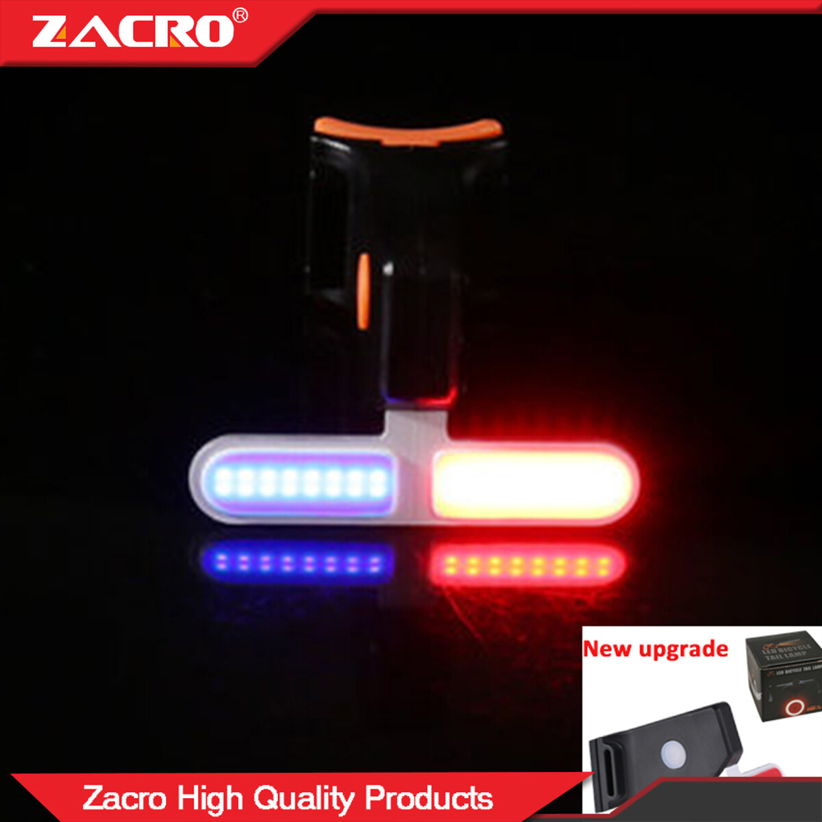 Zacro Xe Đạp Ánh Sáng USB Rechargable Led Đèn Đèn Pin Tail Rear Cycling Lights Cho MTB Seatpost Phụ Kiện Xe Đạp