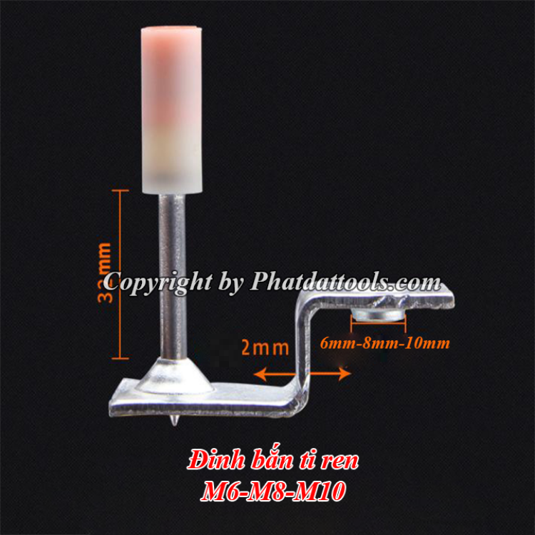 Tắc kê nổ treo ti M6-M8-M10 cho máy bắn ti trần-Hộp 100 cái-Hàng cao cấp không xịt