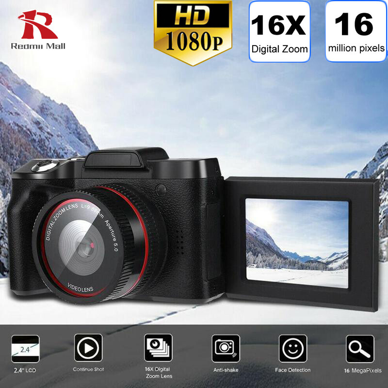 Máy Ảnh Kỹ Thuật Số Full HD1080P 16x, Máy Quay Phim Vlog Chuyên Nghiệp