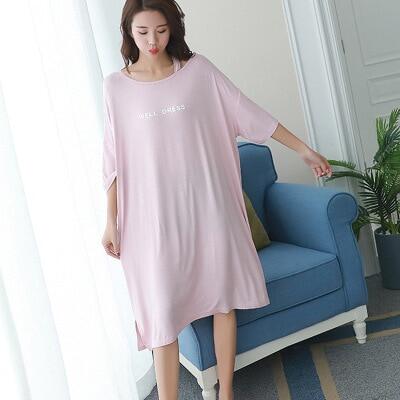 2021ฤดูร้อนใหม่ Nightshirt ขนาดใหญ่หญิง90Kg Fat Mm พิมพ์ Nightgowns ผู้หญิงแบบแขนสั้นชุดราตรี