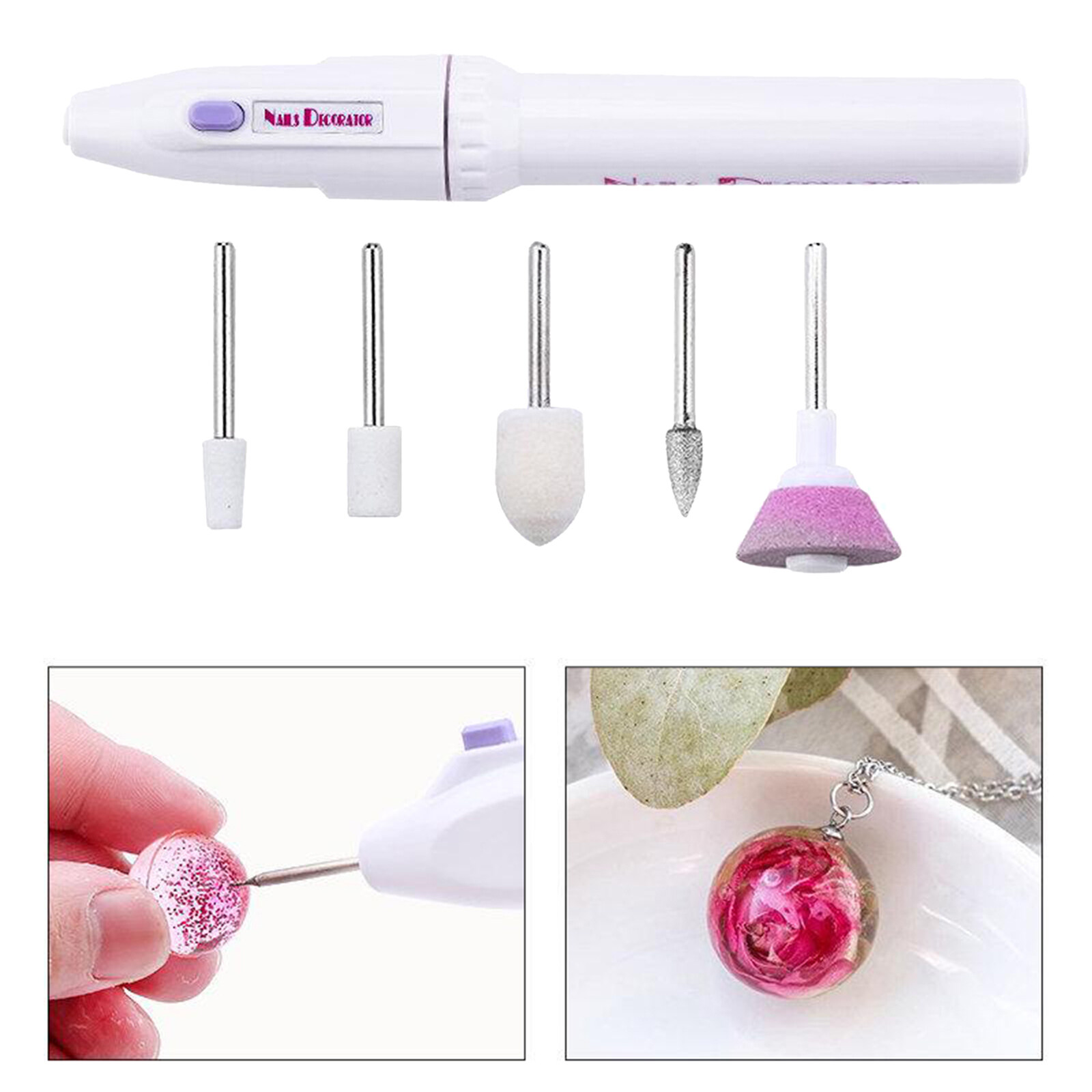 Prettyia Electric Rotary Tool Kit Epoxy Resin Jewelry Nail Drill Tools