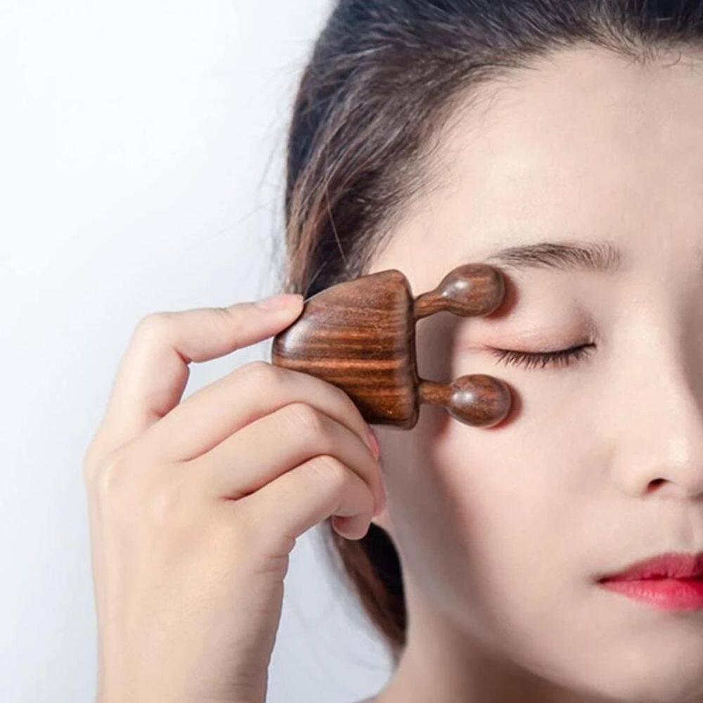 Jetans gỗ đàn hương tự nhiên thoải mái giảm đau nhức huyệt châm cứu mát xa mặt thư giãn cơ bắp thanh mát xa bằng gỗ dụng cụ chăm sóc sức khỏe lược trị liệu bằng gỗ