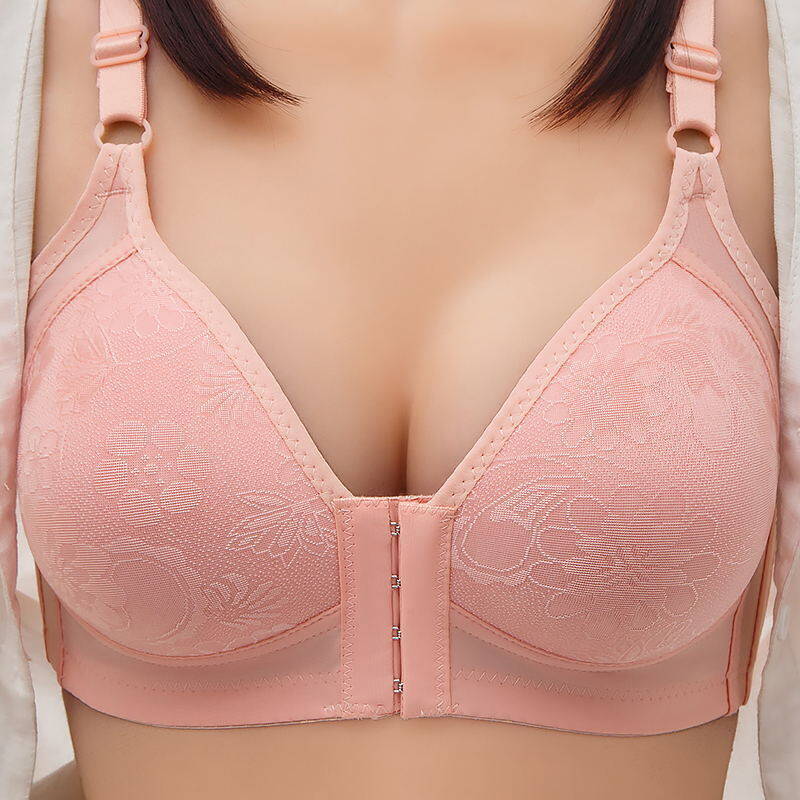 OK Bra Plus Size 36-44BC Women High Quality Front Buckle Push Up