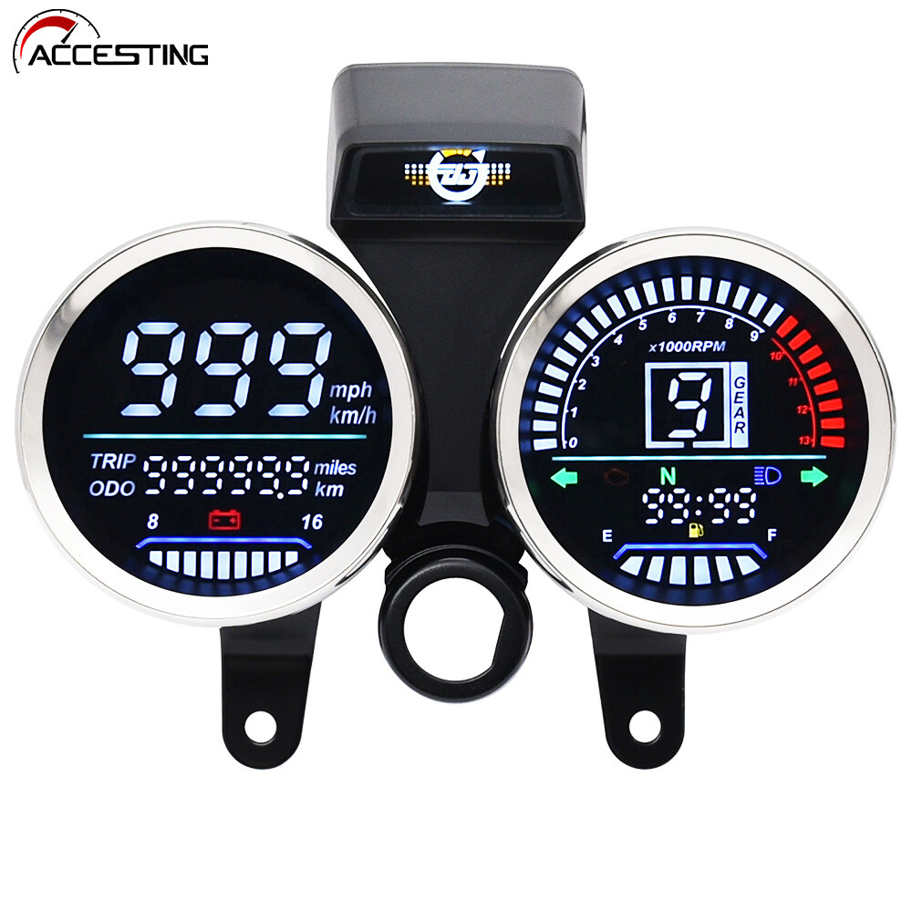 For Suzuki GN 125 Digital Motorcycle Speedometer Tachometer Meter Assembly Speedometer Odometer Gauge Gear Indicator Instrument