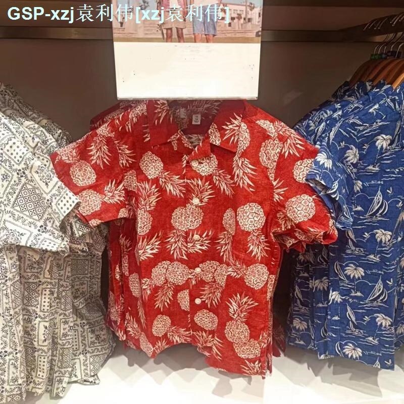 ☑UNIQLO เสื้อเชิ้ตแขนสั้นเปิดปก425712 449500พิมพ์ลายสำหรับเด็กชายและเด็กหญิง,ย่อหน้าเดียวกันฤดูร้อน ราคา  698 บาท*ส่งฟรี