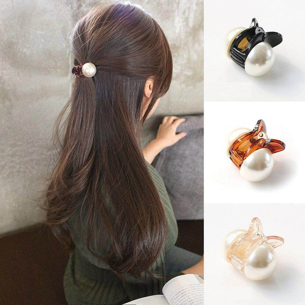 Phụ kiện tóc ngọc trai mini cho nữ kẹp tóc kẹp tóc pha lê thời trang