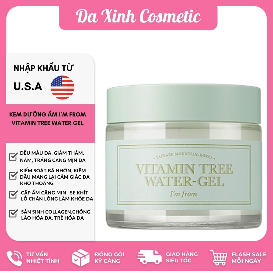 Kem Dưỡng Ẩm Trắng Da Cấp Nước Chuyên Sâu Vitamin Tree Water Gel
