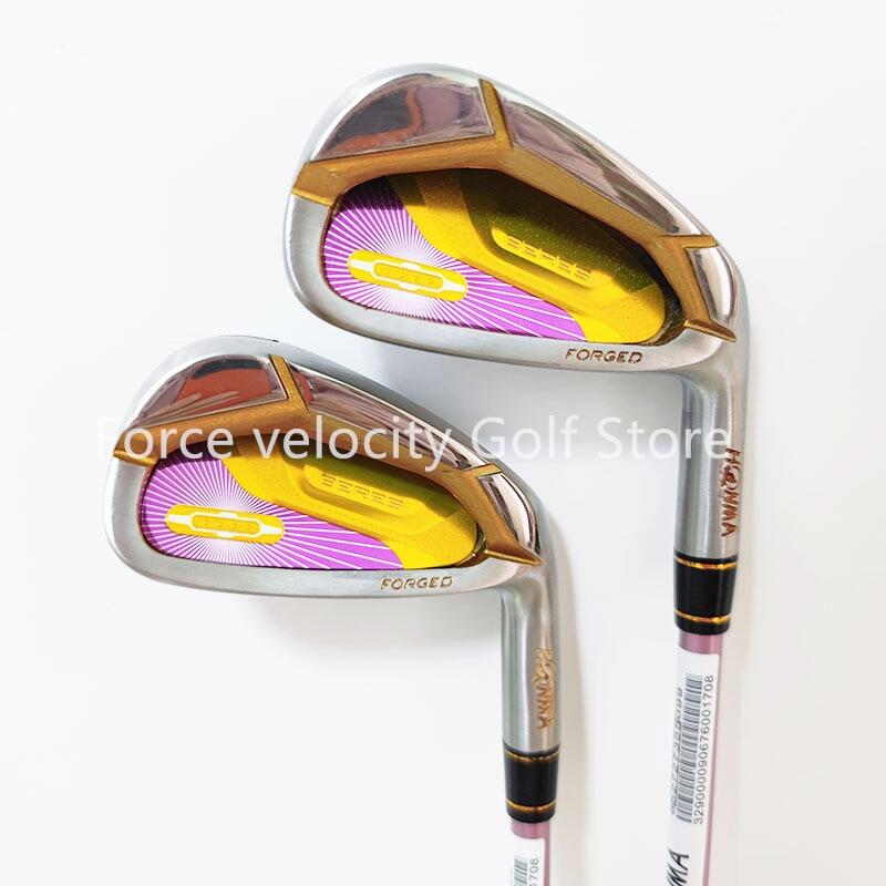 Phụ nữ mới câu lạc bộ golf honma s-07 4 sao gậy golf sắt thiết lập 5-11 a s 9 pcs câu lạc bộ bàn là l flex trục than chì và headcover