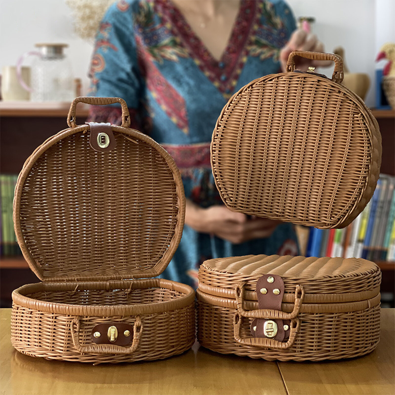 wicker suitcase