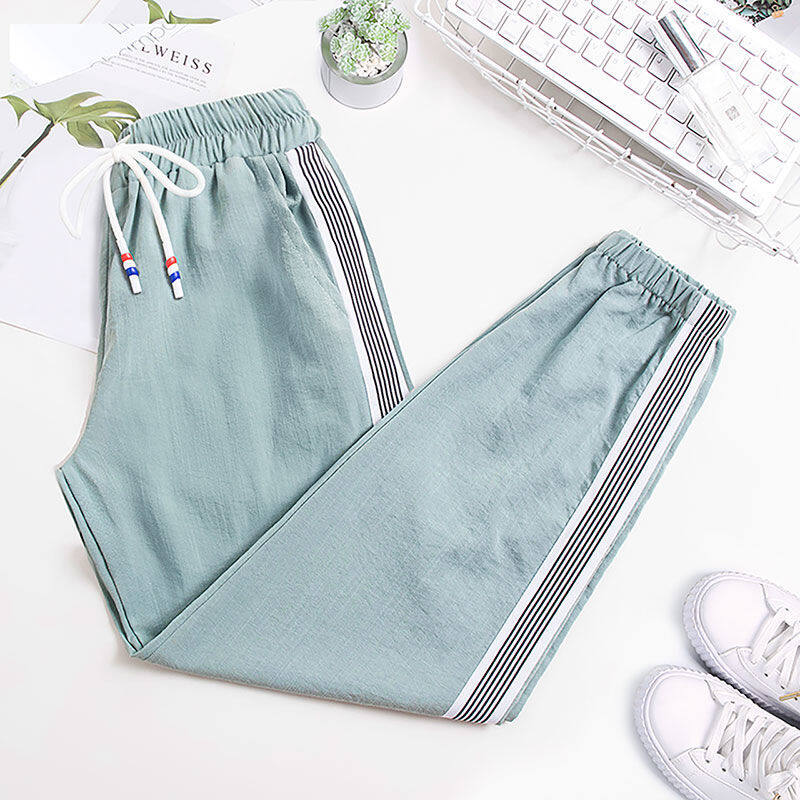 Quần thể thao ống rộng cho nữ, quần ống rộng ỐNg RộNg mỏng chống muỗi phong cách Hàn Quốc Mùa hè