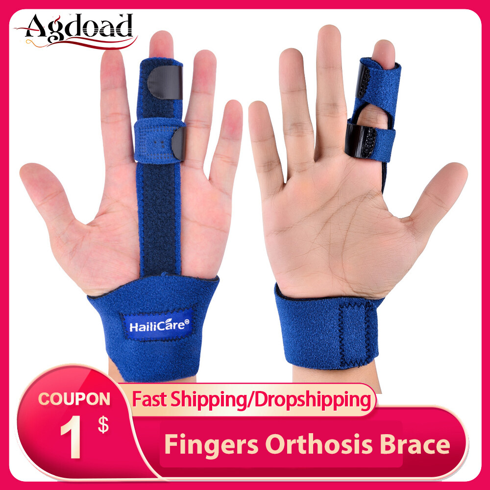 Agdoad Nẹp ngón tay có thể điều chỉnh Ngón tay Chỉnh hình Khớp bong gân Gãy ngón tay Cố định Thiết bị Ổn định Bảo vệ Nẹp
